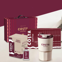 COSTA “大咖有礼”挂耳咖啡礼盒装 B款 浓郁黑巧挂耳咖啡144g、COSTA咖啡杯、COSTA浓郁黑巧拼配咖啡液175mL