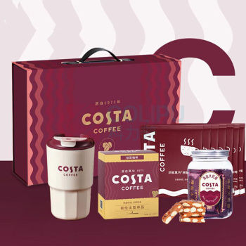 COSTA “大咖有礼”挂耳咖啡礼盒装 C款 挂耳咖啡146g、海盐太妃糖98g、COSTA咖啡杯