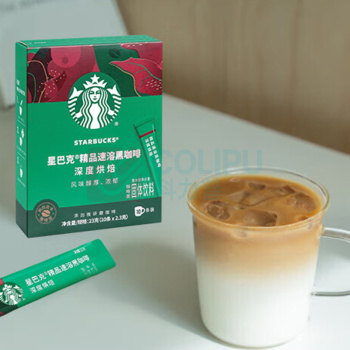 星巴克 速溶美式黑咖啡粉 深度烘焙 2.3g*10条/盒