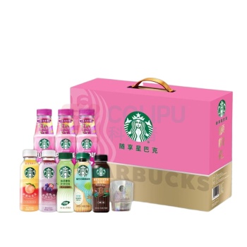 星巴克 咖啡生咖轻咖啡因果汁饮料瓶装 顺悦套盒 2280ml (送水杯)