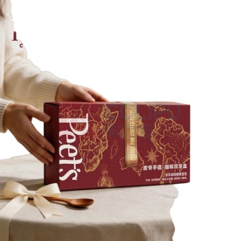 皮爷 Peet's Coffee 手信咖啡双享礼盒 LH-SXKFSX199 挂耳咖啡50g*1盒 太妃糖105g*1罐 玻璃咖啡杯350ml*1件
