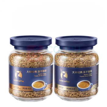 瑞幸咖啡 经典中深烘+深烘口味 0糖拿铁美式 90g*2瓶