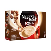 雀巢 Nestle 1+2特浓咖啡 意式浓醇 13g*30条/盒 12盒/箱 (新老包装随机发货)