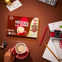 雀巢 Nestle 1+2特浓咖啡 意式浓醇 13g*30条/盒 12盒/箱 (30条/26+4条新老包装随机)