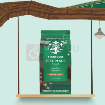 星巴克 派克市场黑咖啡 烘焙咖啡豆 2袋装可做24杯 200g*2袋