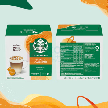 DOLCE GUSTO 星巴克焦糖玛奇朵进口花咖 焦糖风味 12颗装0.1kg