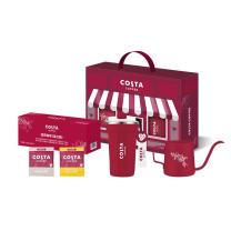 COSTA 胜意满屋PLUS挂耳咖啡礼盒 意式拼配挂耳咖啡1盒 (10g*5) 哥伦比亚挂耳咖啡1盒 (10g*5) “事事顺意”保温杯 *1 “时时如意”咖啡手冲壶 *1
