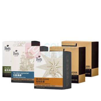 皮爷 Peet's Coffee 皮爷心选挂耳咖啡商务礼盒 (皮爷挂耳咖啡(口味随机)50g *2+门店同款胖胖杯12oz(白色)*1)