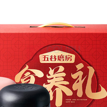 五谷磨房 食养礼盒 桃芝麻黑豆粉+红豆薏米粉 1200g/盒