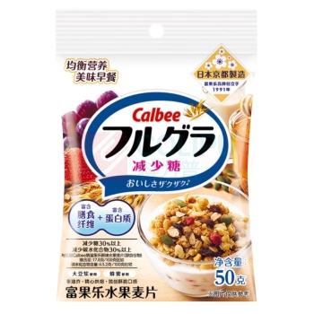 卡乐比 CALBEE 富果乐水果麦片(即食谷物) 减糖 50g 24袋/箱