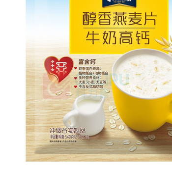 桂格 QUAKER EST 1877 醇香燕麦片 牛奶高钙 27g/包 20包/盒 12盒/箱