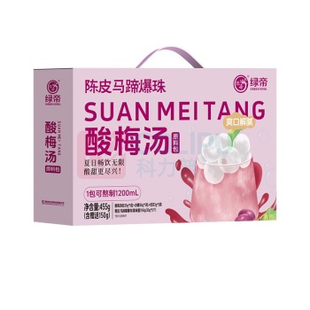 绿帝 GREEN KING 陈皮马蹄爆珠酸梅汤 455g