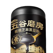 五谷磨房 大黑罐核桃芝麻黑豆粉速食芝麻糊 428g*2罐 【以黑养黑】经典版