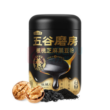 五谷磨房 核桃芝麻黑豆粉 600g*2 浓香滋补经典原味