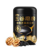 五谷磨房 黑芝麻糊核桃芝麻黑豆粉黑之养代餐粉 600g