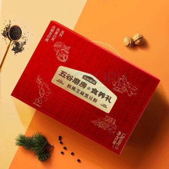 五谷磨房 喜庆食养核桃芝麻黑豆粉 1200g 2罐/盒