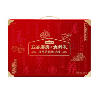 五谷磨房 喜庆食养核桃芝麻黑豆粉 856g 2罐/盒
