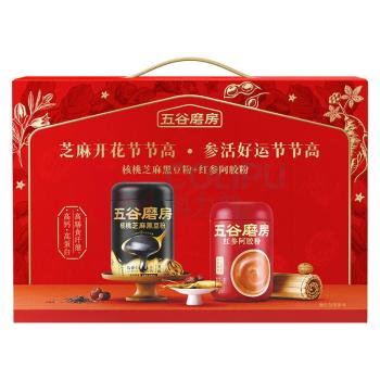 五谷磨房 礼盒 qd 食养礼-黑粉+红参 856g*1