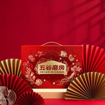 五谷磨房 礼盒 qd 食养礼-黑粉+红参 856g*1
