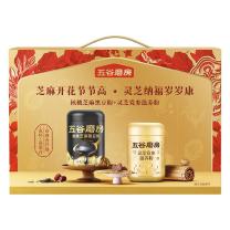 五谷磨房 食养礼盒 1200g 黑粉600g+灵芝党参600g