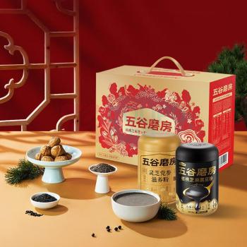 五谷磨房 食养礼盒 1200g 黑粉600g+灵芝党参600g