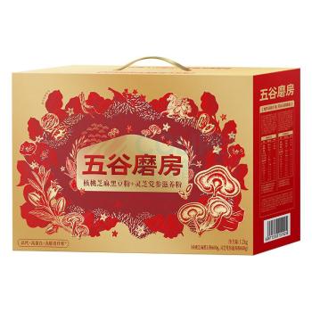 五谷磨房 食养礼盒 1200g 黑粉600g+灵芝党参600g