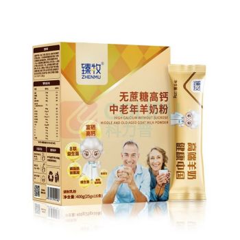臻牧 无蔗糖高钙中老年奶粉 400g