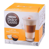 DOLCE GUSTO 雀巢胶囊咖啡机胶囊 拿铁玛奇朵 16粒/盒 3盒/箱 (适用雀巢多趣酷思咖啡机和德龙EDG626、EDG606、EDG456 (新老包装随机发货)