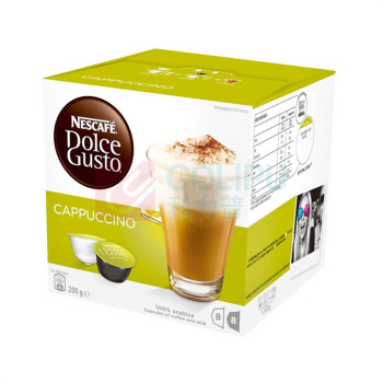 DOLCE GUSTO 雀巢胶囊咖啡机胶囊 卡布奇诺 16粒/盒 3盒/箱 (适用雀巢多趣酷思咖啡机和德龙EDG626、EDG606、EDG456)(新老包装随机发货)