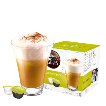 DOLCE GUSTO 雀巢胶囊咖啡机胶囊 卡布奇诺 16粒/盒 3盒/箱 (适用雀巢多趣酷思咖啡机和德龙EDG626、EDG606、EDG456)(新老包装随机发货)