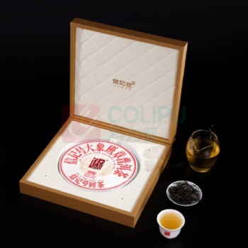 八马茶业 信记号班章普洱茶 357g 云南普洱生茶 生普 茶叶饼茶