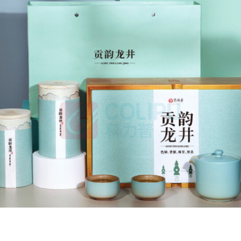 艺福堂 EFUTON 特级龙井绿茶 250g  明前特级龙井茶 春雅礼盒 高档木质杭州送礼装