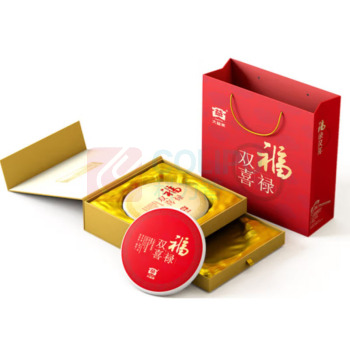 大益taetea 普洱茶福禄双喜礼盒 (生熟) 714g -为各类型企业提供超