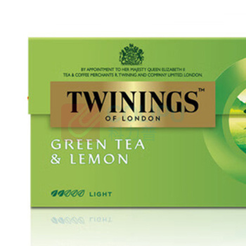 川宁 TWININGS 柠檬绿茶 1.6g/包 25包/盒 12盒/箱 (独立小包装)(冷泡茶)