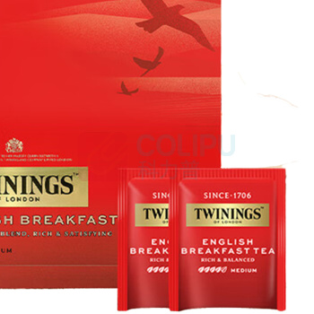 川宁 TWININGS 英国早餐红茶 2g/包 100包/盒 4盒/箱 (独立小包装)