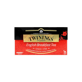 川宁 TWININGS 英国早餐红茶 S25 2g/包 25包/盒 12盒/箱 (独立小包装)