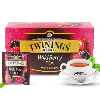 川宁 TWININGS 综合野莓果香红茶 2g/包 25包/盒 12盒/箱 (独立小包装)