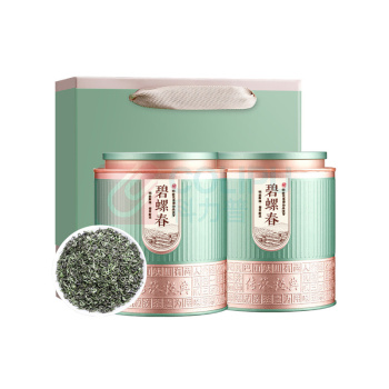 七口香 碧螺春绿茶青罐礼袋装 250g