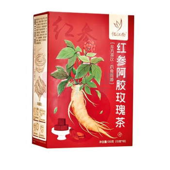 忆江南 红参阿胶玫瑰茶 130g/盒 10盒/箱 (独立小包装)