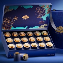 杞里香 大果黑枸杞礼盒 礼遇繁花 300g/盒 (蓝色) 18罐/盒