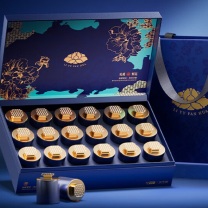 杞里香 大果黑枸杞礼盒 礼遇繁花 300g/盒 (蓝色) 18罐/盒