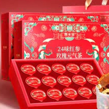 固本堂 24味红参玫瑰元气茶 30罐(250g*2盒)