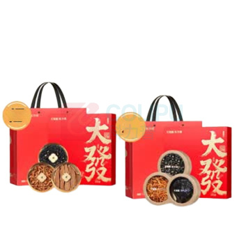 杞里香 4拼礼盒A 大發 牛头黑枸杞50g+虫草花50g+黄芪80g+灵芝20g 新老包装随机发货
