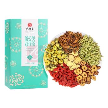 艺福堂 EFUTON 蒲公英双花茶 120g/盒 18盒/箱 (约18小包/盒)