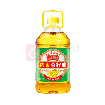 鲁花 浓香菜籽油 厨中香 5L 
