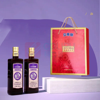 贝蒂斯 BETIS 小贝厨房亚麻籽油 500ml*2瓶