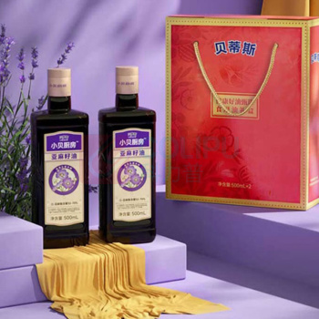 贝蒂斯 BETIS 小贝厨房亚麻籽油 500ml*2瓶