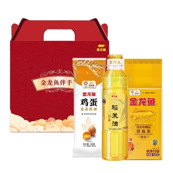 金龙鱼 礼盒 精选稻米油+御品珍珠米+鸡蛋麦芯挂面 400ml+500g+150g