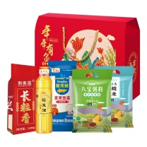 金龙鱼 礼盒 稻米油400ml+长粒香500g+ 劲道挂面800g+ 八宝粥料300g+三色糙米300g