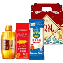 金龙鱼 粮礼礼盒 胡姬花古法小榨花生油400ML+ 原香稻500g+劲道挂面800g